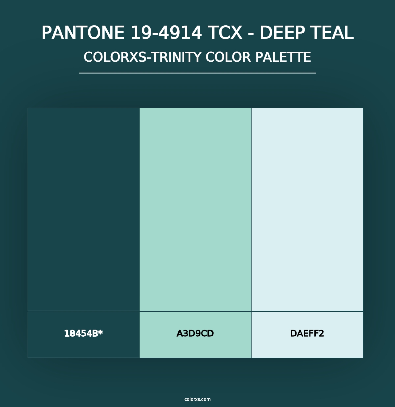 PANTONE 19-4914 TCX - Deep Teal - Colorxs Trinity Palette