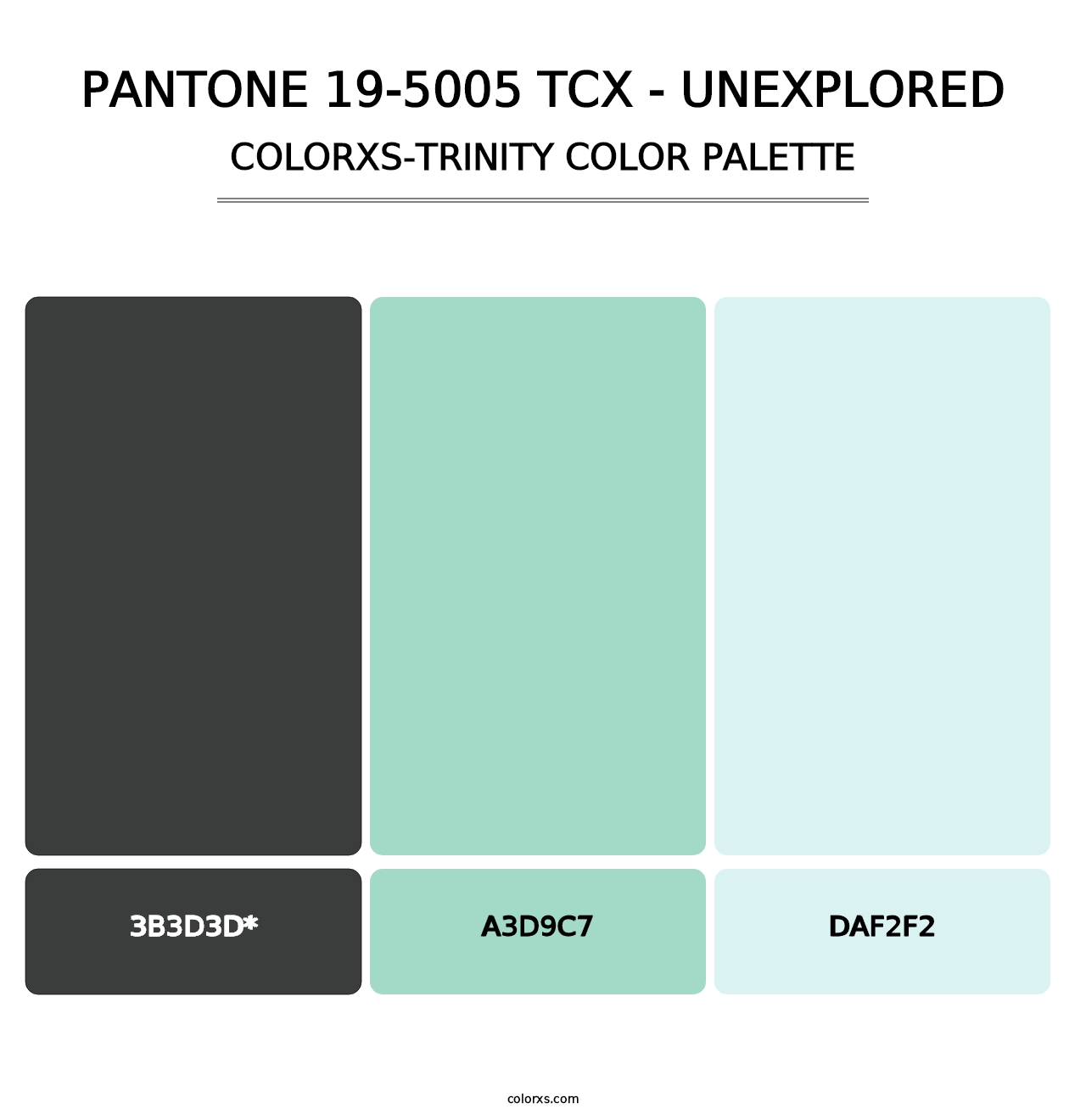 PANTONE 19-5005 TCX - Unexplored - Colorxs Trinity Palette