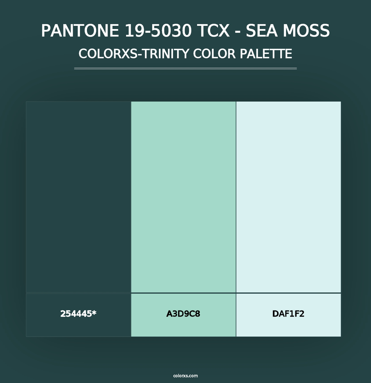 PANTONE 19-5030 TCX - Sea Moss - Colorxs Trinity Palette