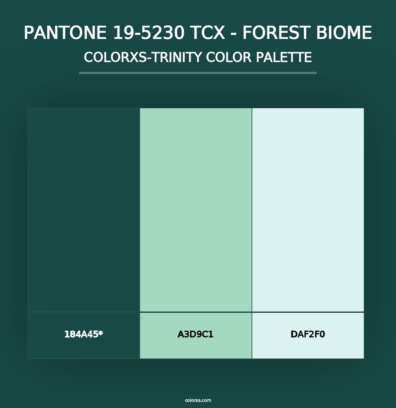 PANTONE 19-5230 TCX - Forest Biome - Colorxs Trinity Palette