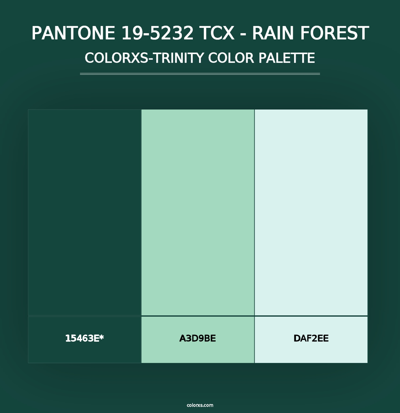 PANTONE 19-5232 TCX - Rain Forest - Colorxs Trinity Palette