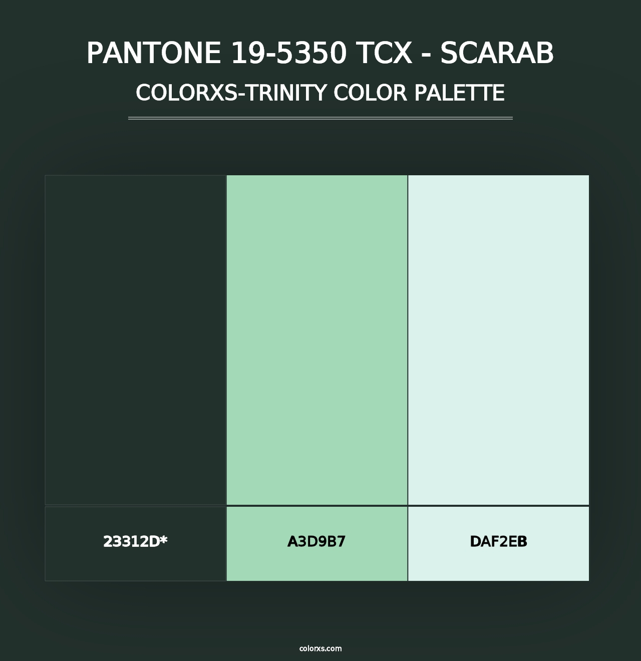 PANTONE 19-5350 TCX - Scarab - Colorxs Trinity Palette