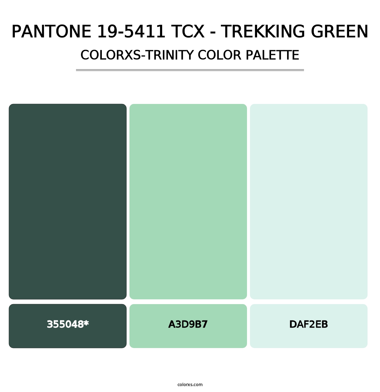 PANTONE 19-5411 TCX - Trekking Green - Colorxs Trinity Palette