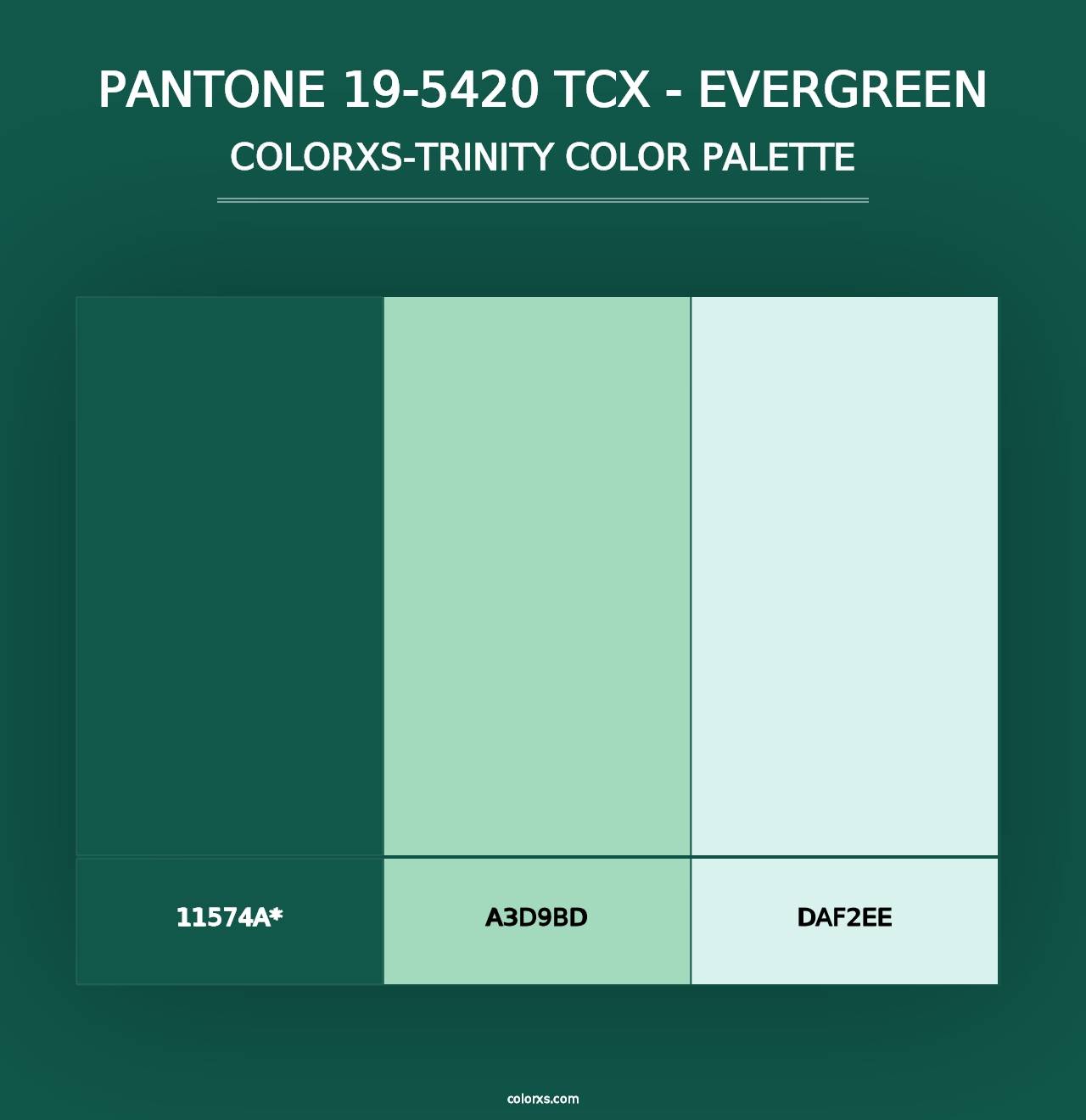 PANTONE 19-5420 TCX - Evergreen - Colorxs Trinity Palette