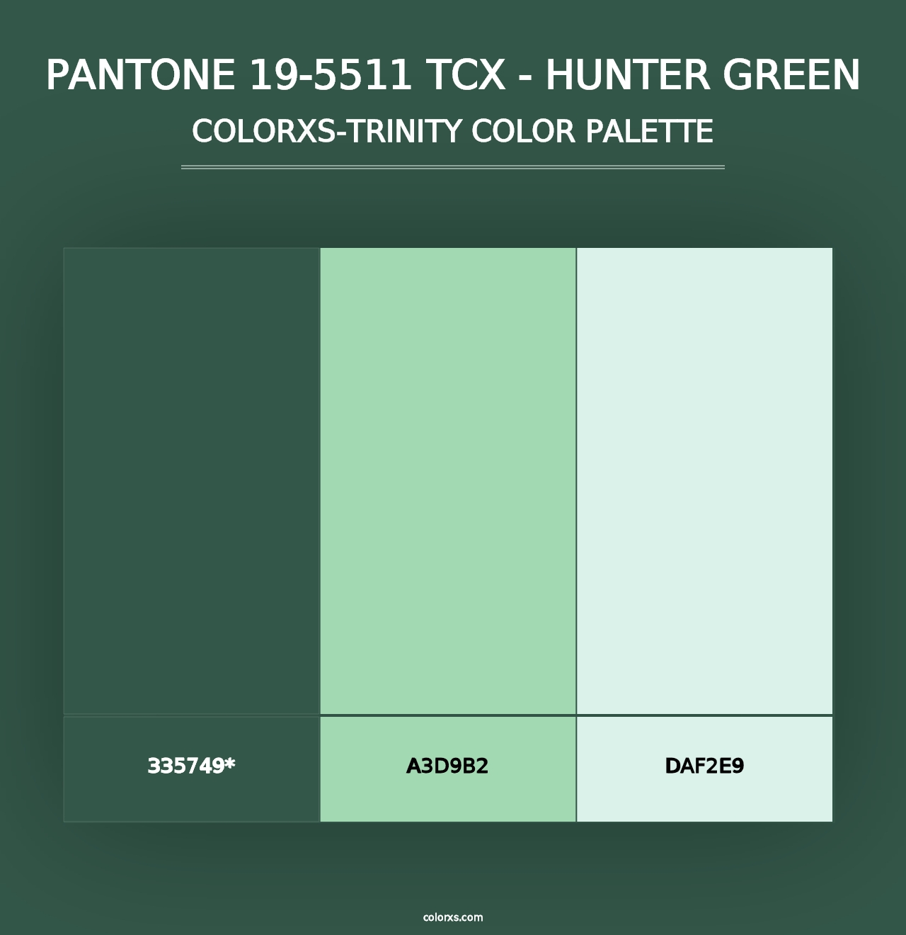 PANTONE 19-5511 TCX - Hunter Green - Colorxs Trinity Palette