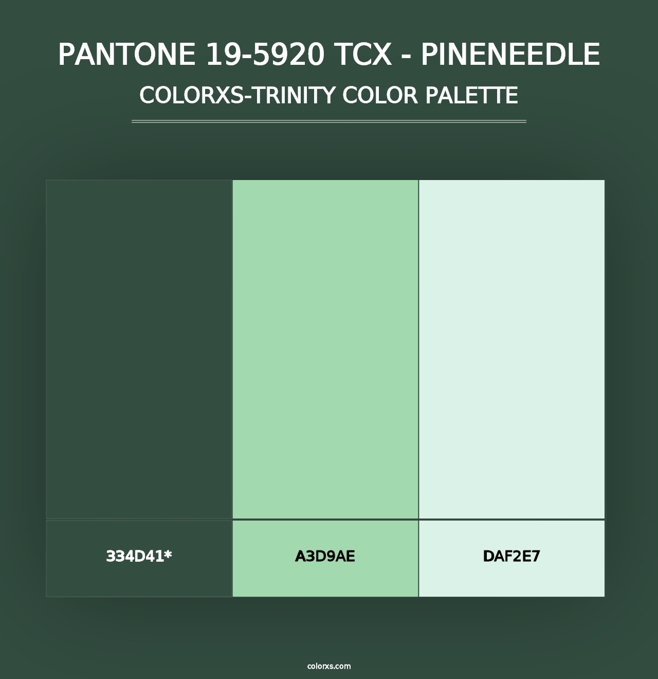 PANTONE 19-5920 TCX - Pineneedle - Colorxs Trinity Palette