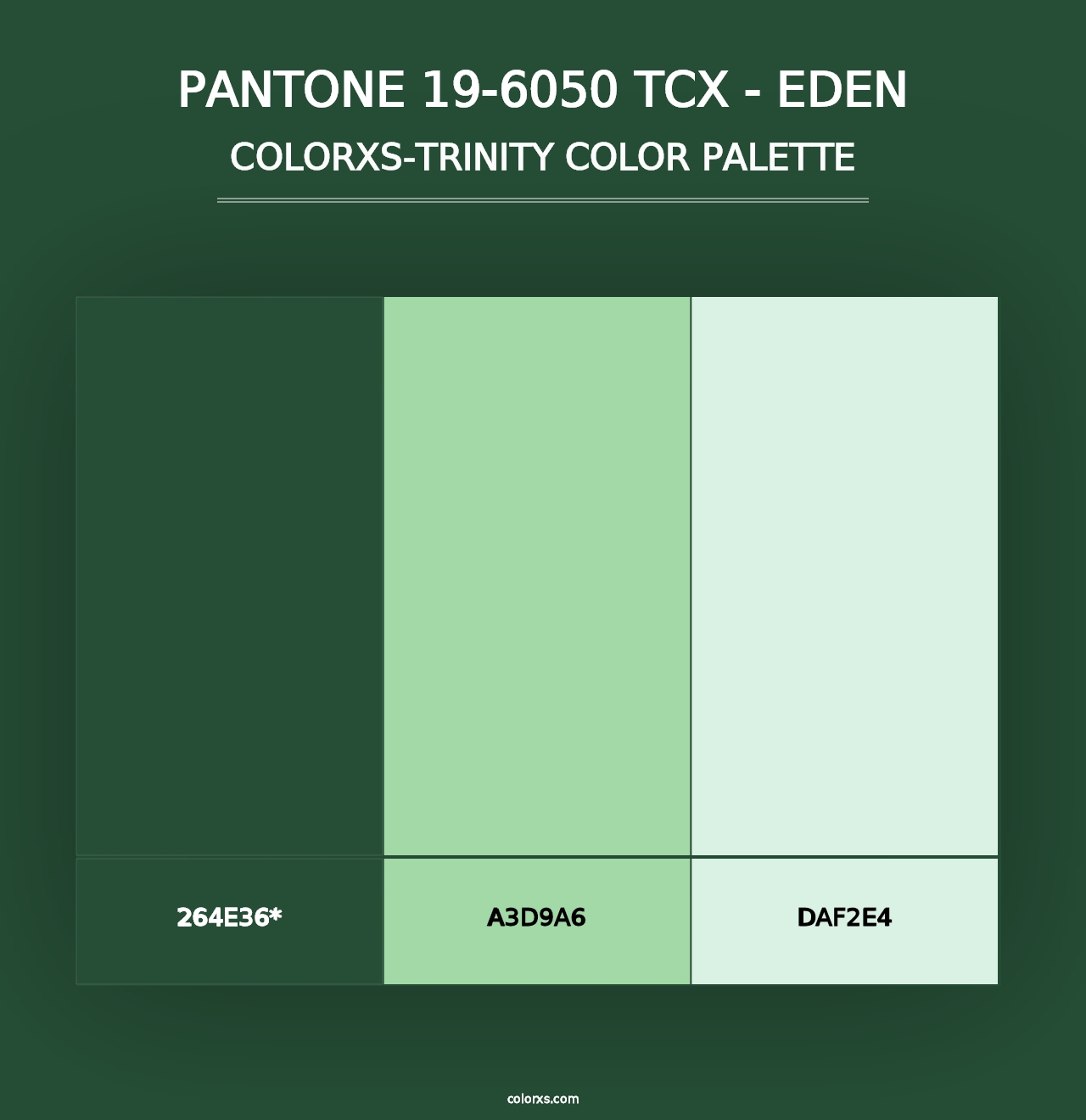 PANTONE 19-6050 TCX - Eden - Colorxs Trinity Palette