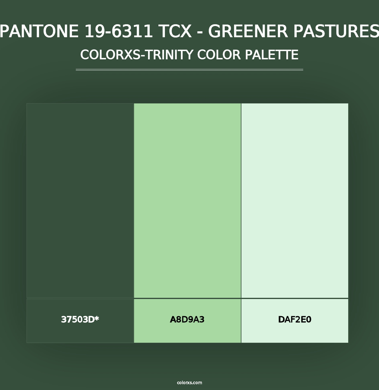 PANTONE 19-6311 TCX - Greener Pastures - Colorxs Trinity Palette