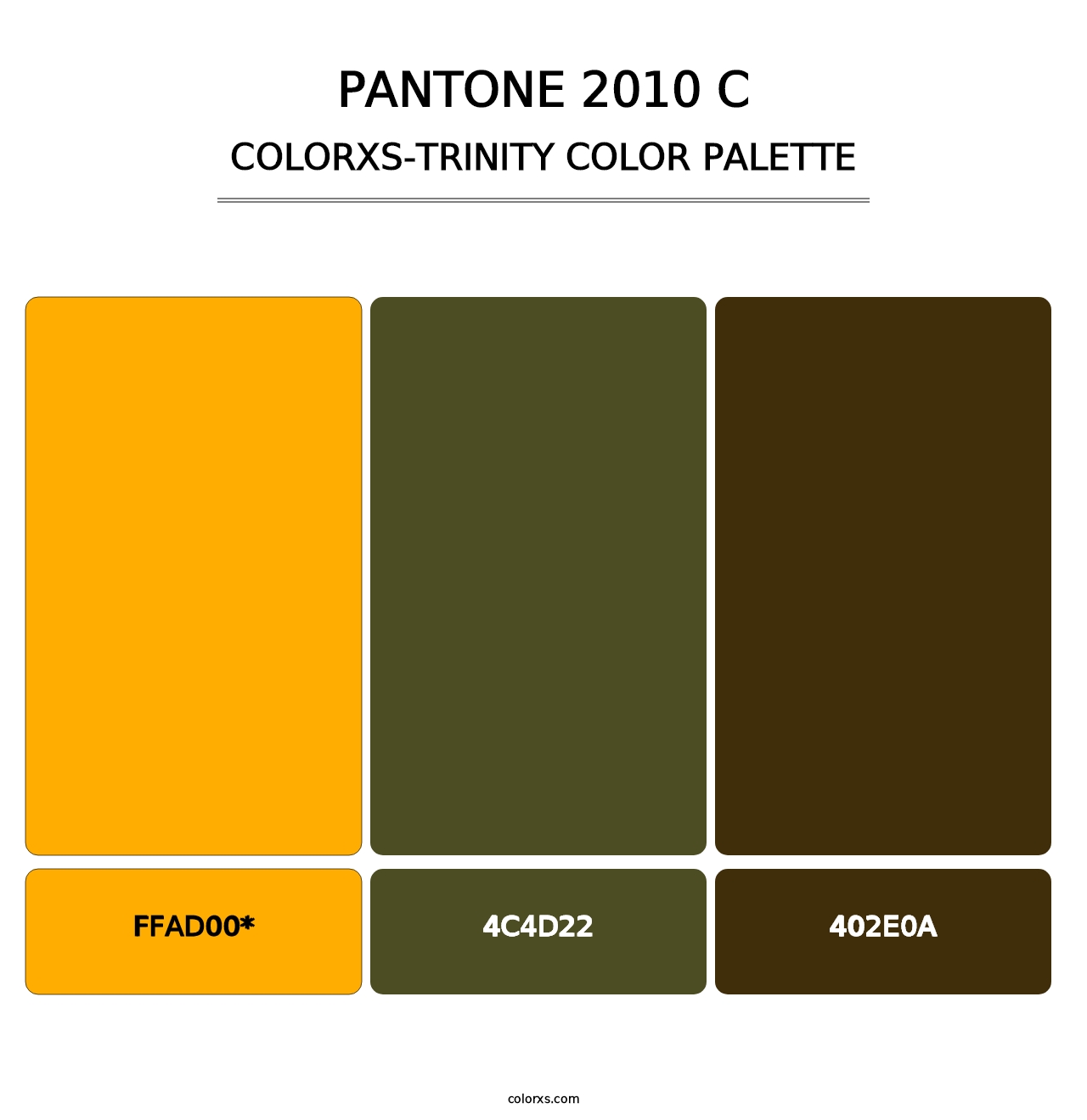 PANTONE 2010 C - Colorxs Trinity Palette