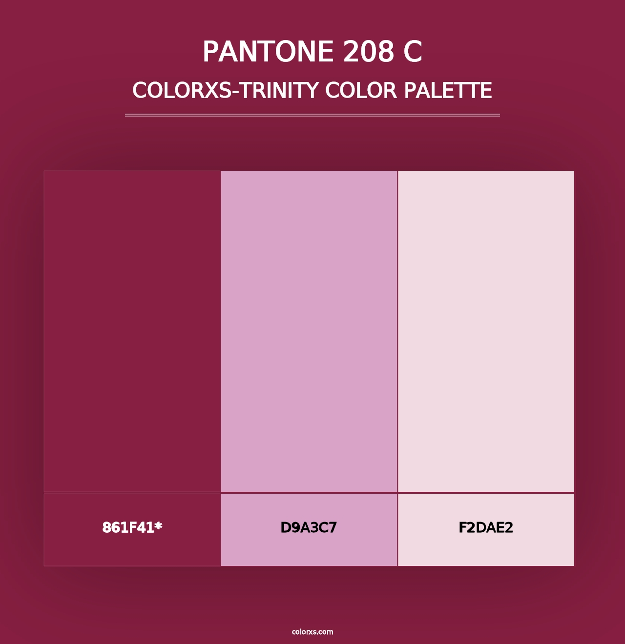 PANTONE 208 C - Colorxs Trinity Palette