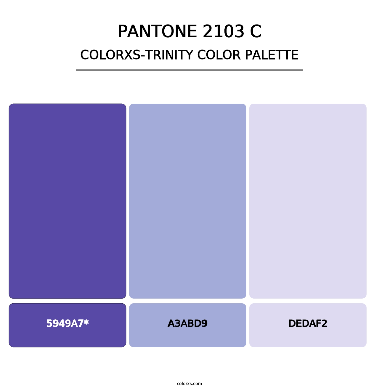 PANTONE 2103 C - Colorxs Trinity Palette