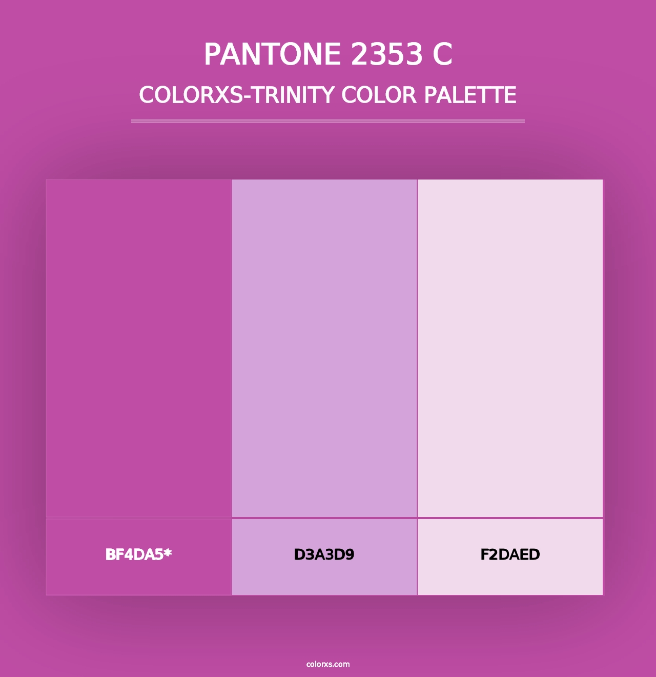 PANTONE 2353 C - Colorxs Trinity Palette