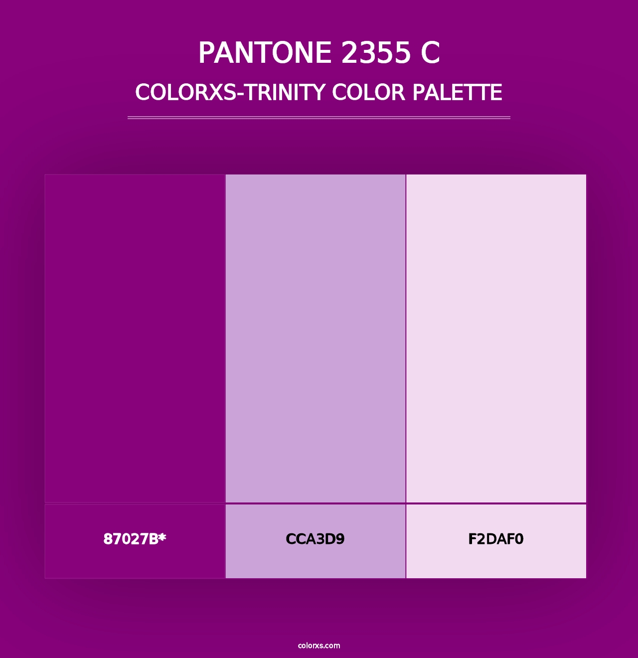 PANTONE 2355 C - Colorxs Trinity Palette