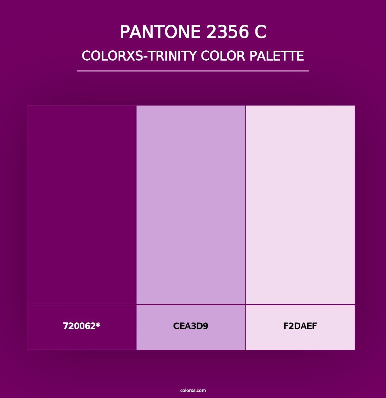 PANTONE 2356 C - Colorxs Trinity Palette