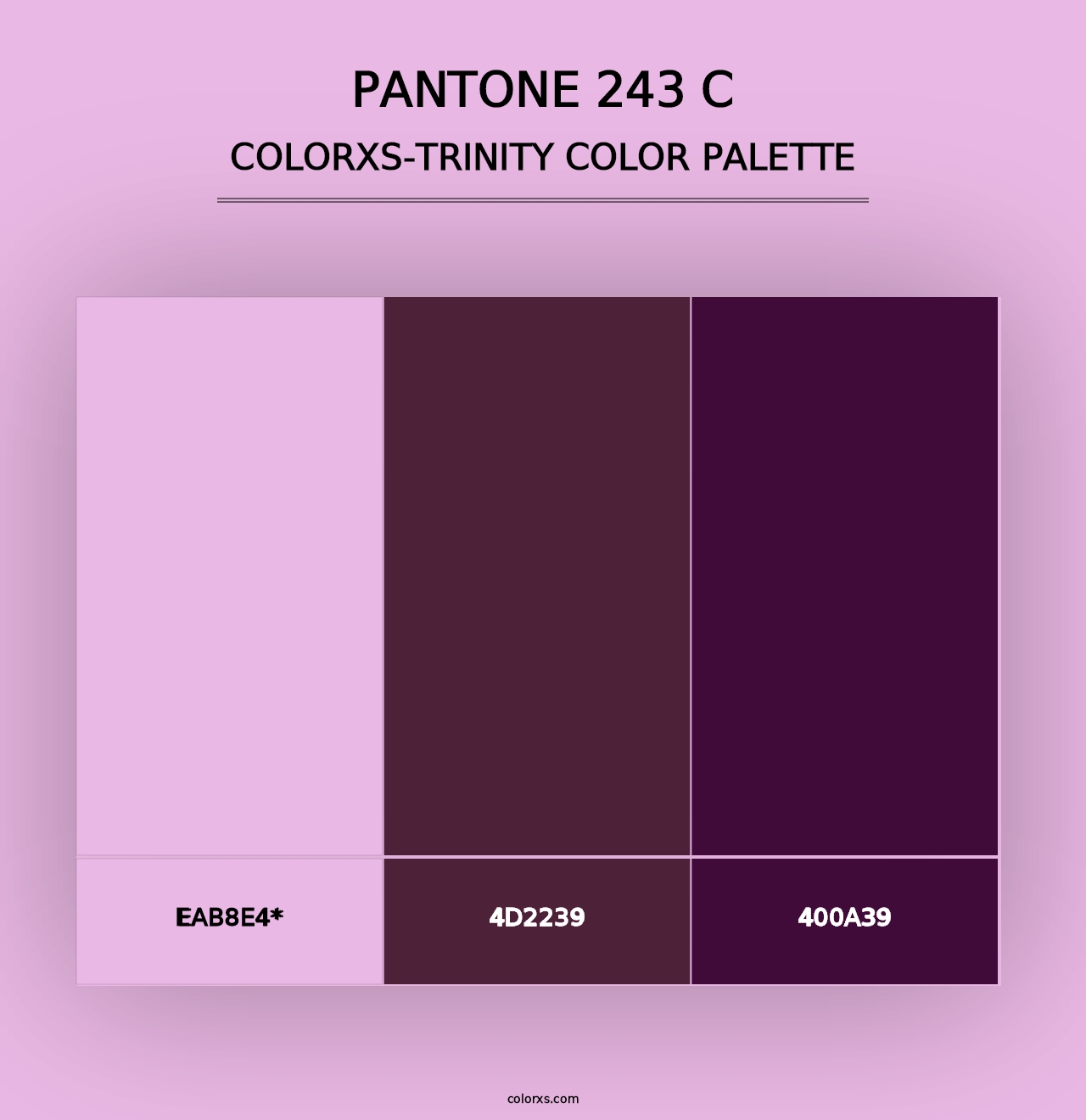 PANTONE 243 C - Colorxs Trinity Palette