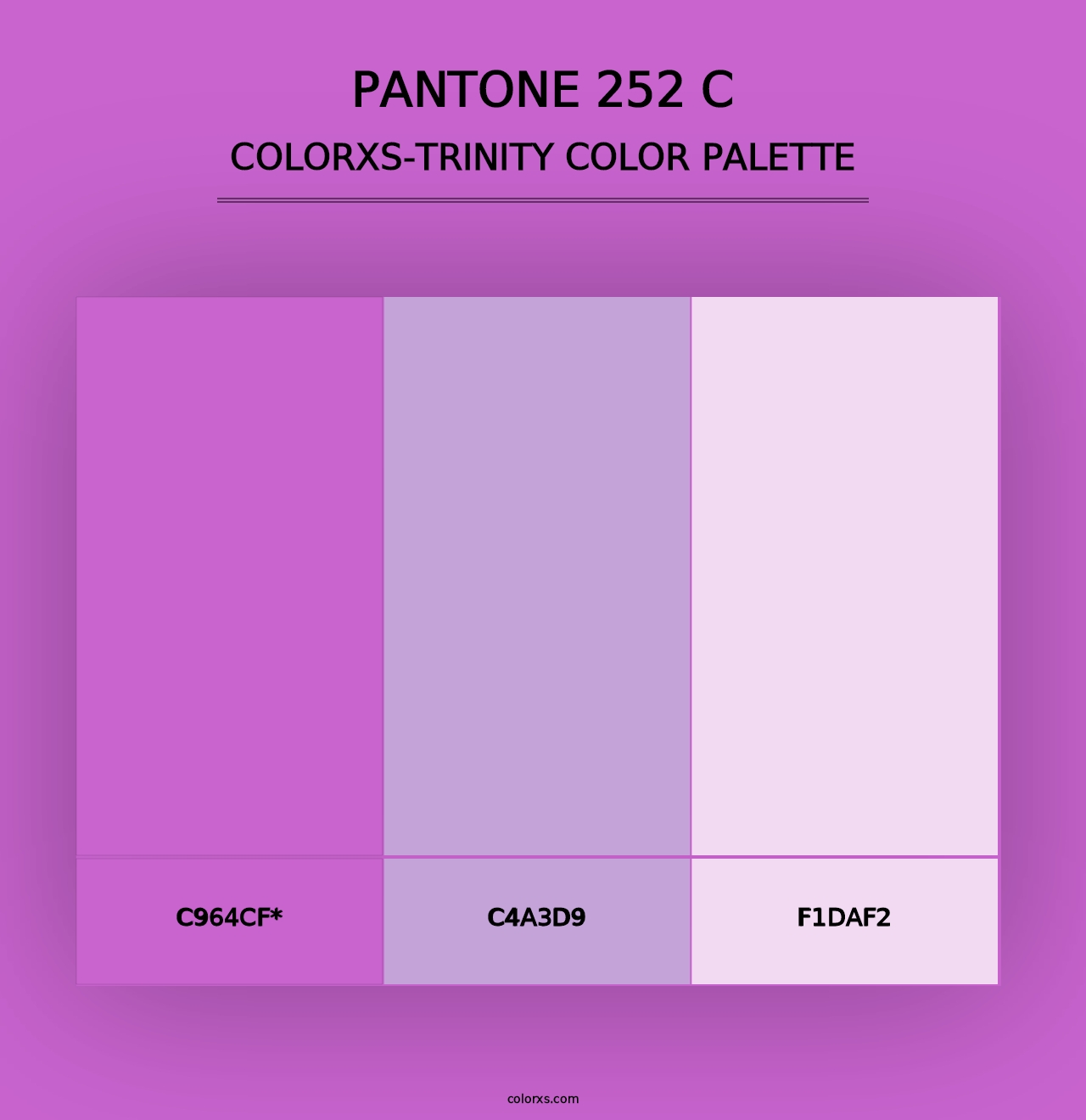 PANTONE 252 C - Colorxs Trinity Palette