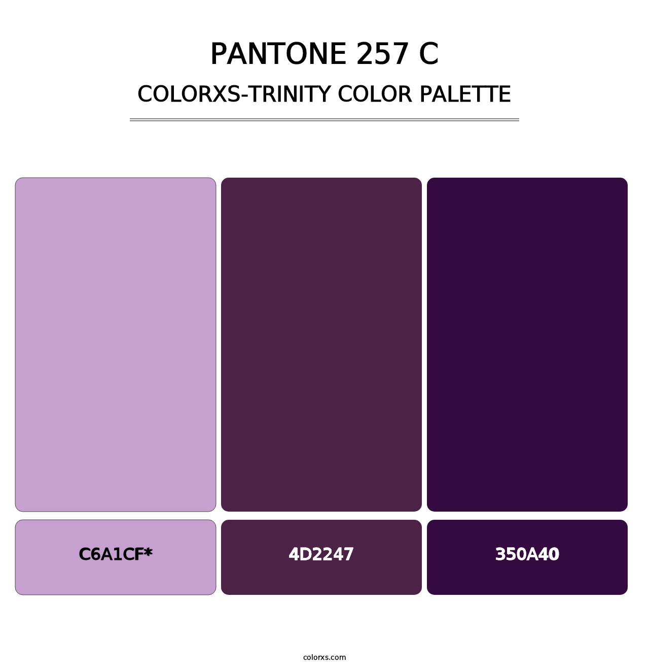 PANTONE 257 C - Colorxs Trinity Palette