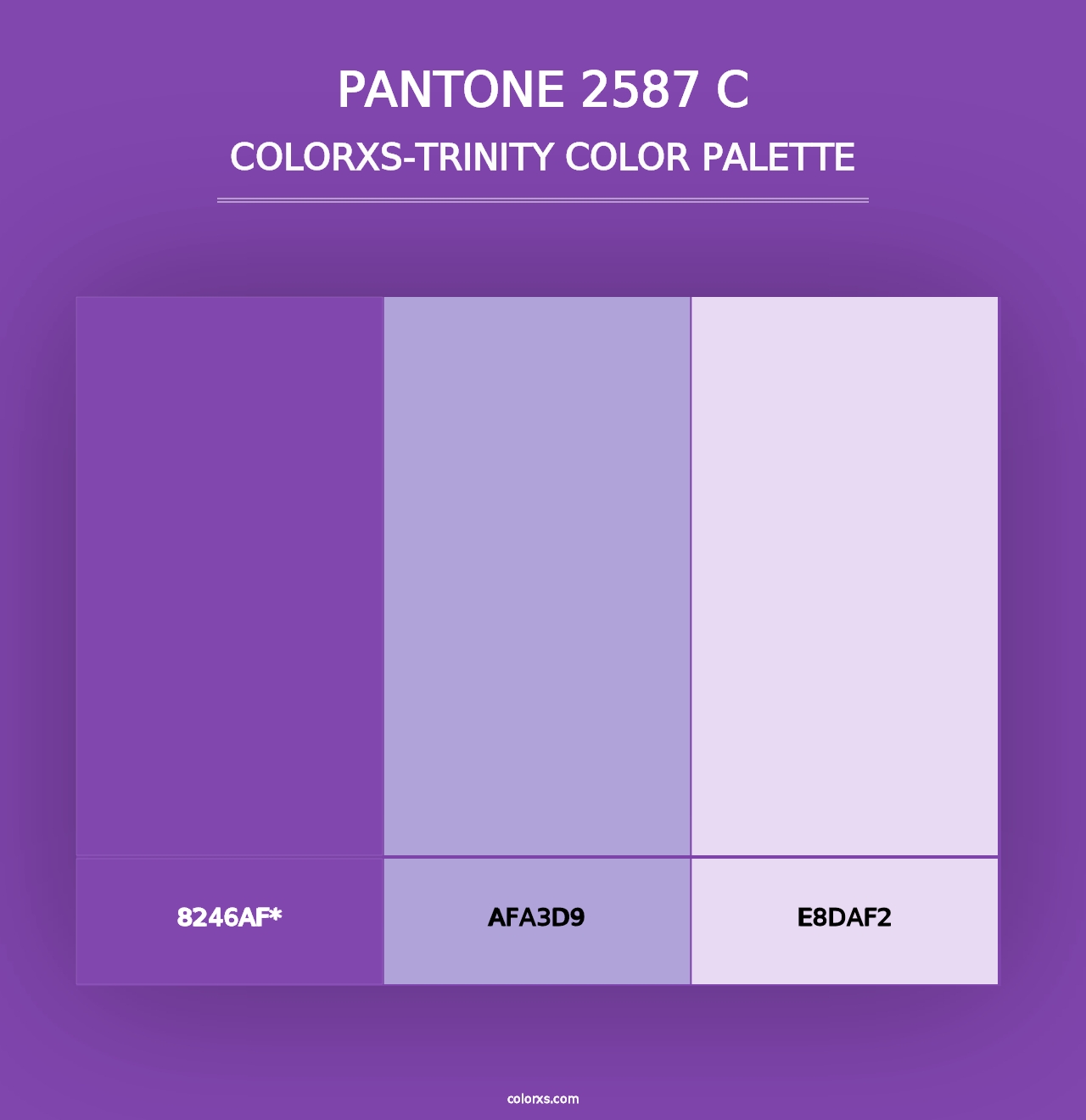 PANTONE 2587 C - Colorxs Trinity Palette