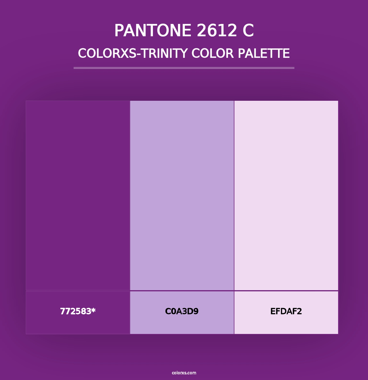 PANTONE 2612 C - Colorxs Trinity Palette