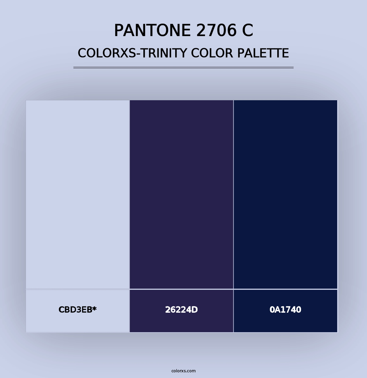 PANTONE 2706 C - Colorxs Trinity Palette