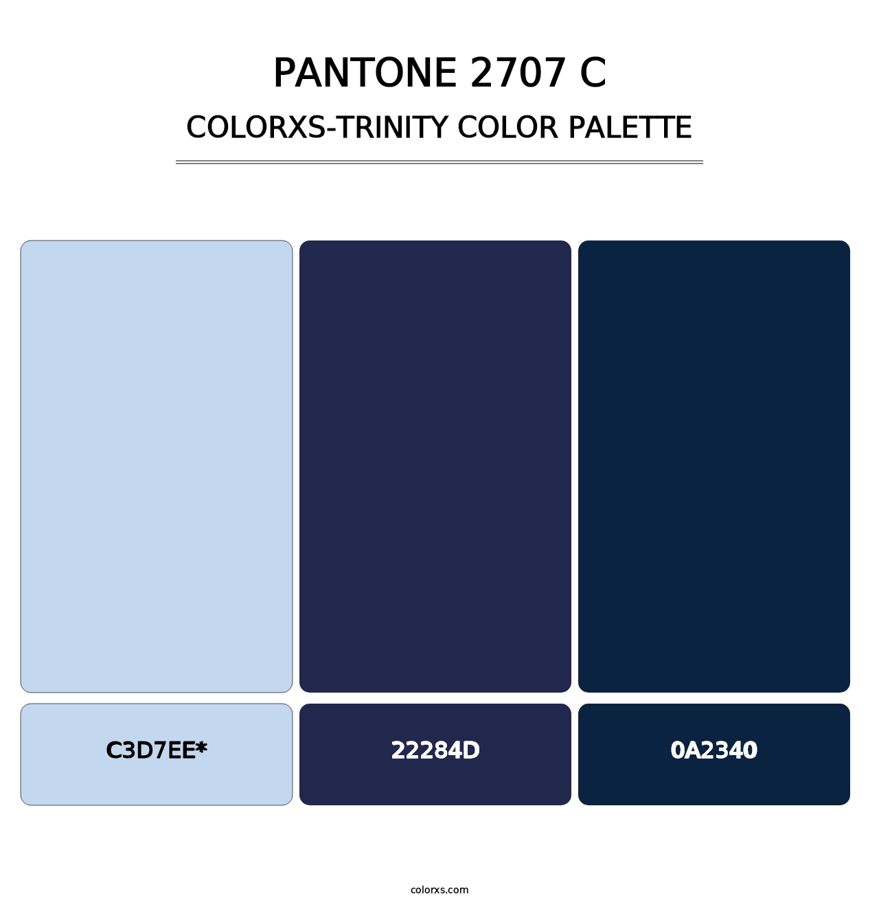 PANTONE 2707 C - Colorxs Trinity Palette