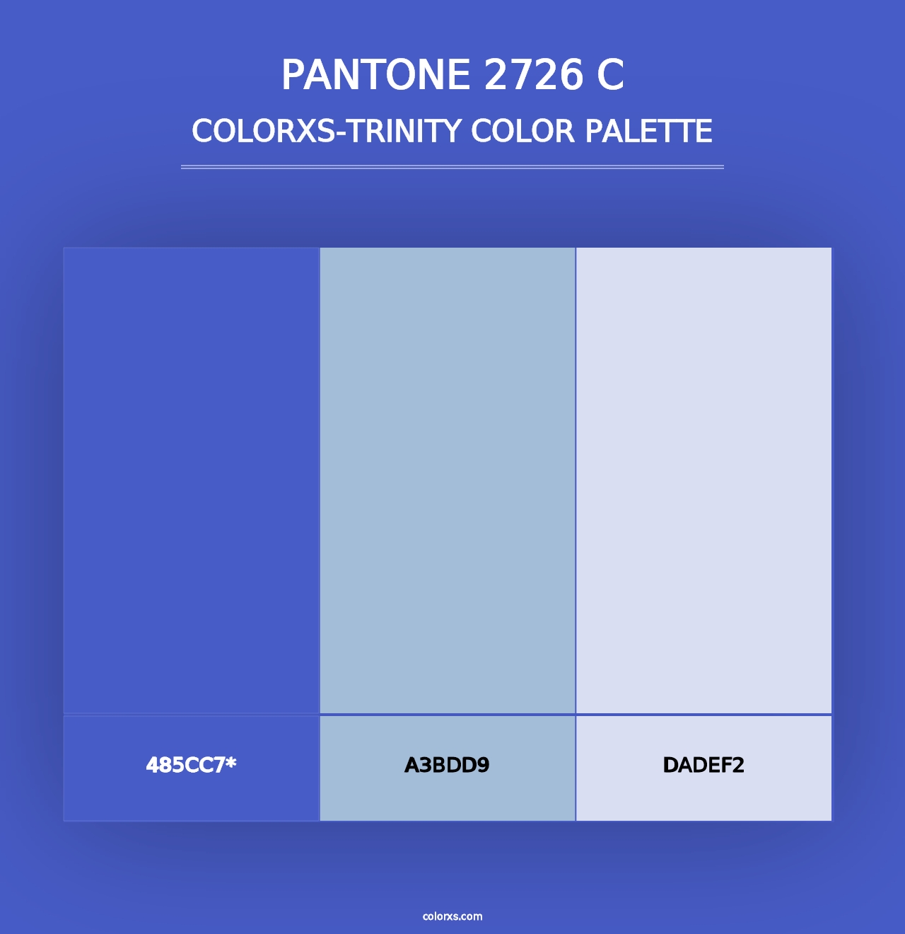 PANTONE 2726 C - Colorxs Trinity Palette