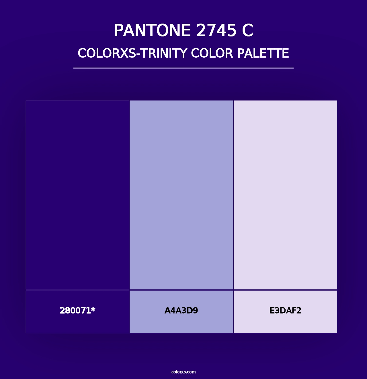 PANTONE 2745 C - Colorxs Trinity Palette