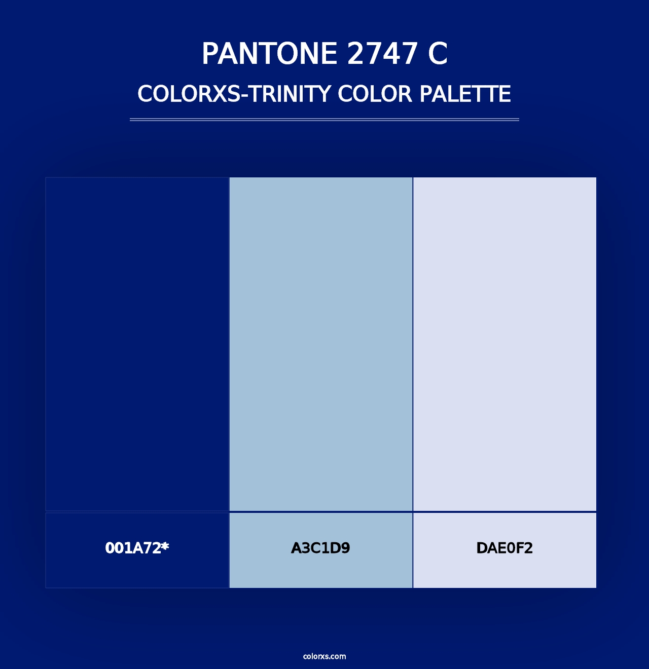 PANTONE 2747 C - Colorxs Trinity Palette