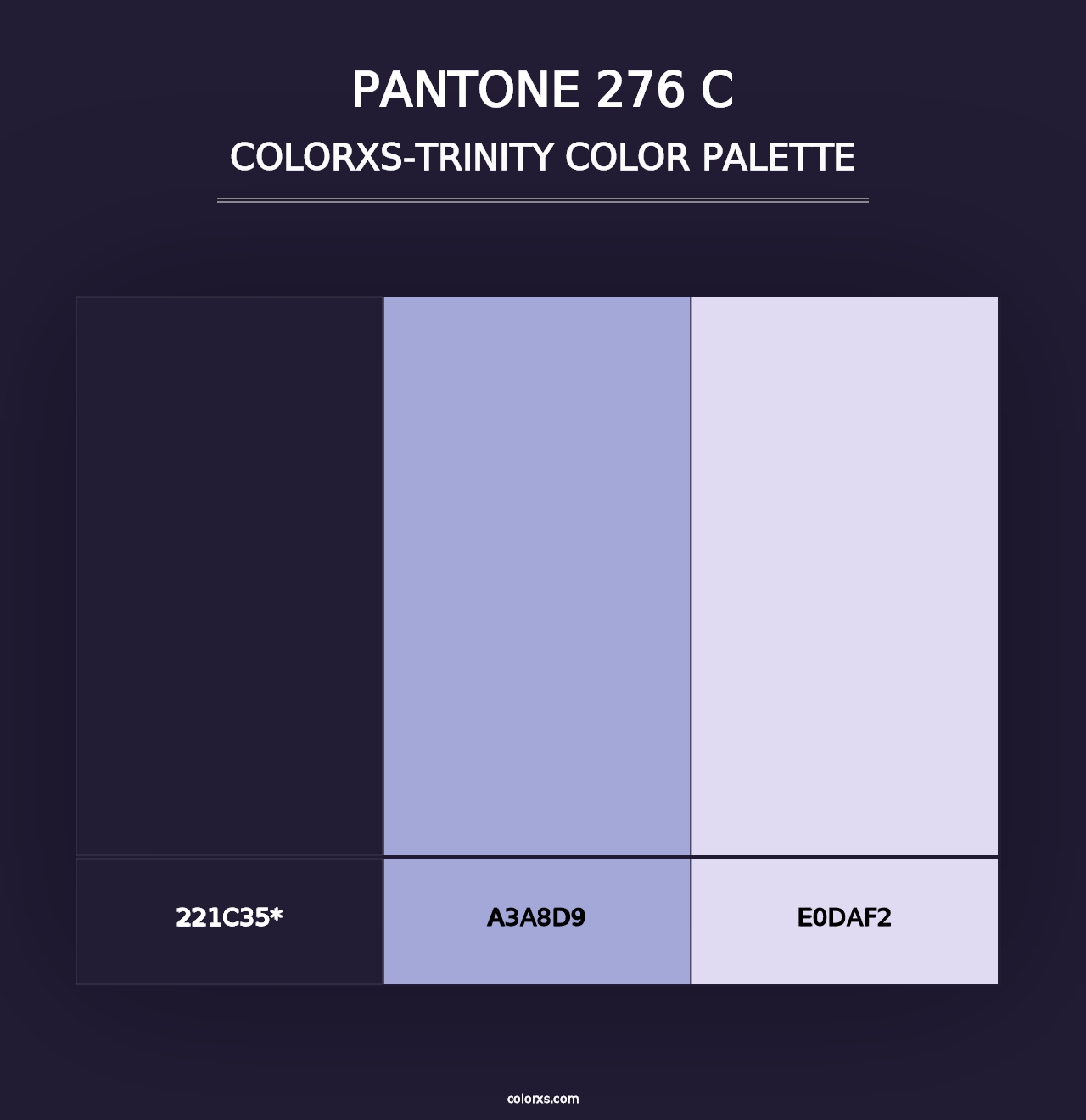 PANTONE 276 C - Colorxs Trinity Palette