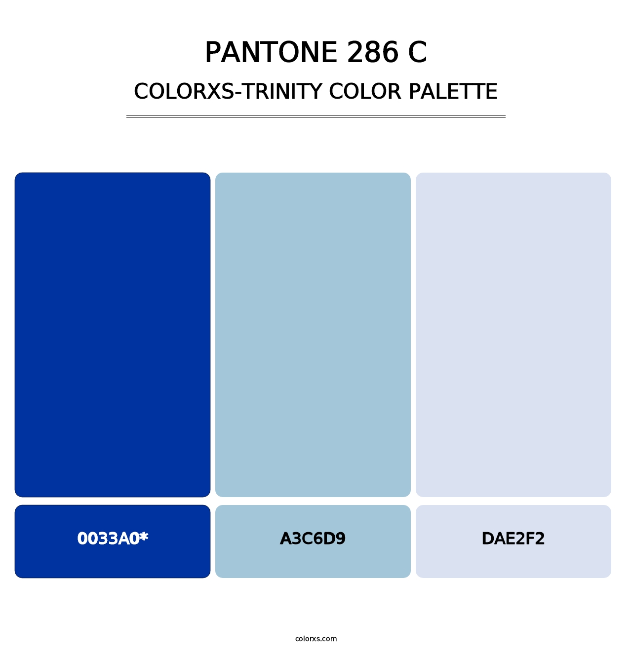 PANTONE 286 C - Colorxs Trinity Palette