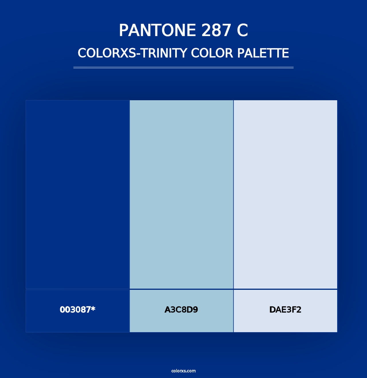 PANTONE 287 C - Colorxs Trinity Palette