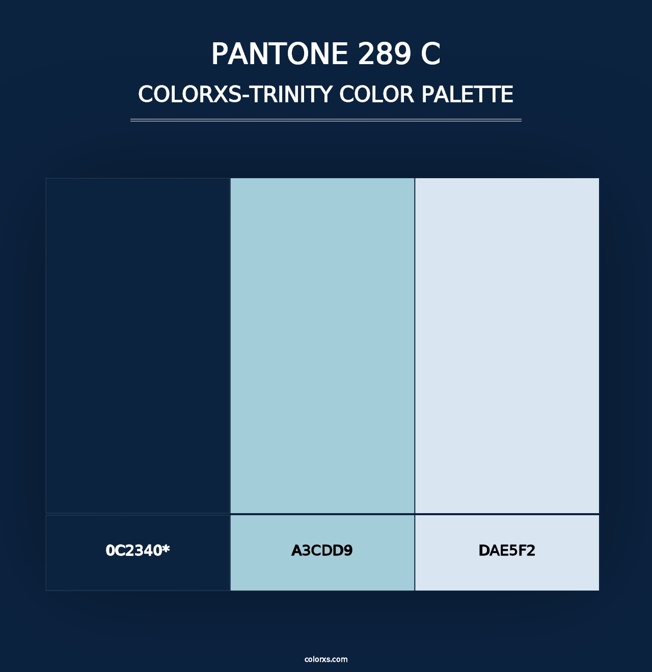 PANTONE 289 C - Colorxs Trinity Palette