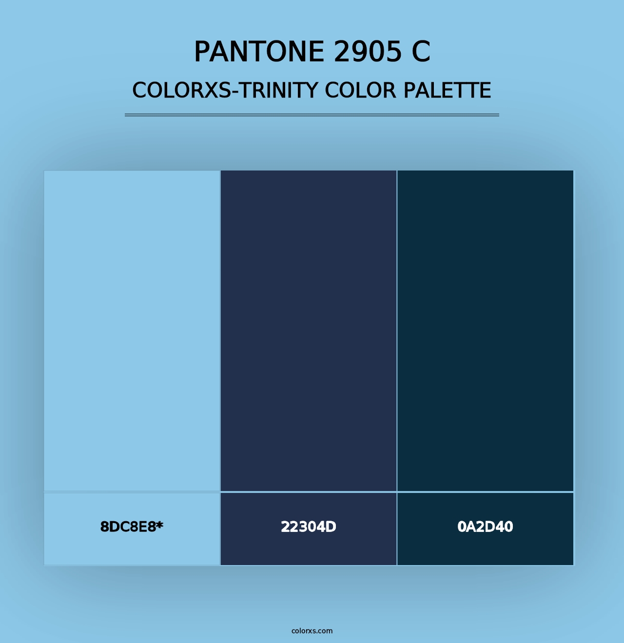 PANTONE 2905 C - Colorxs Trinity Palette