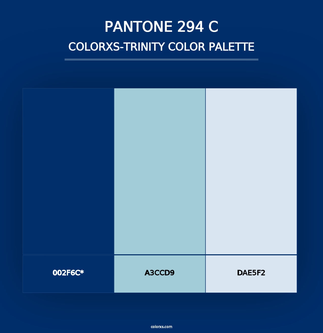 PANTONE 294 C - Colorxs Trinity Palette