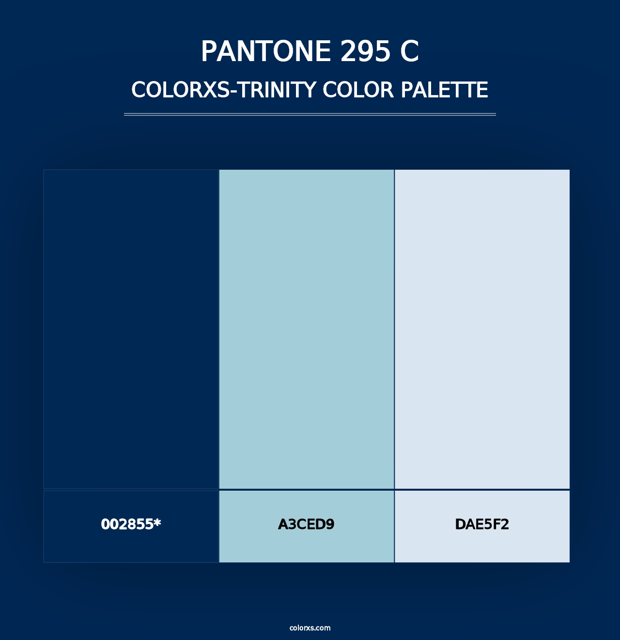 PANTONE 295 C - Colorxs Trinity Palette