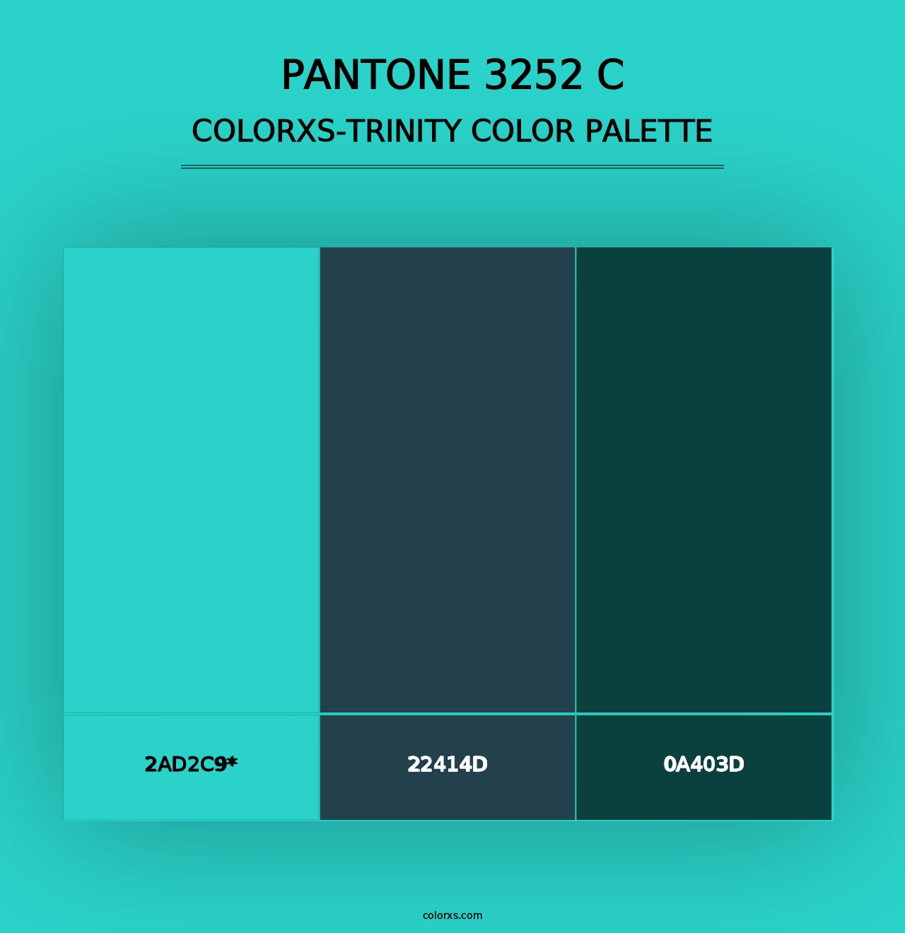 PANTONE 3252 C - Colorxs Trinity Palette