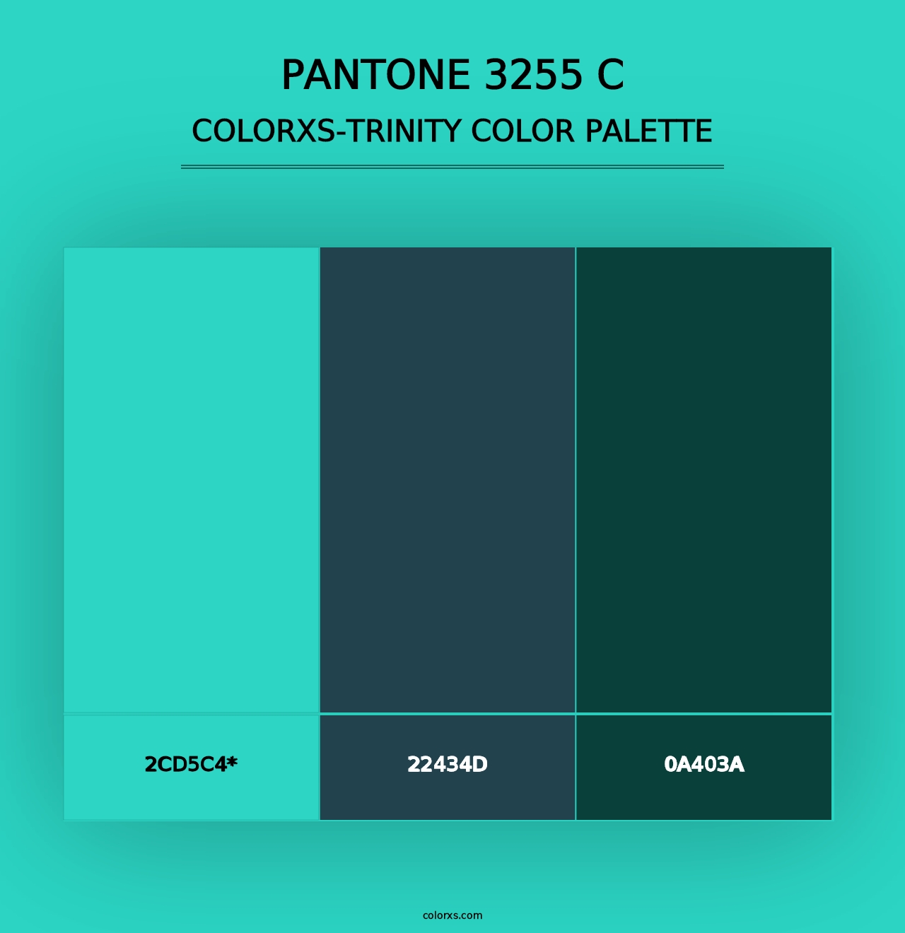 PANTONE 3255 C - Colorxs Trinity Palette