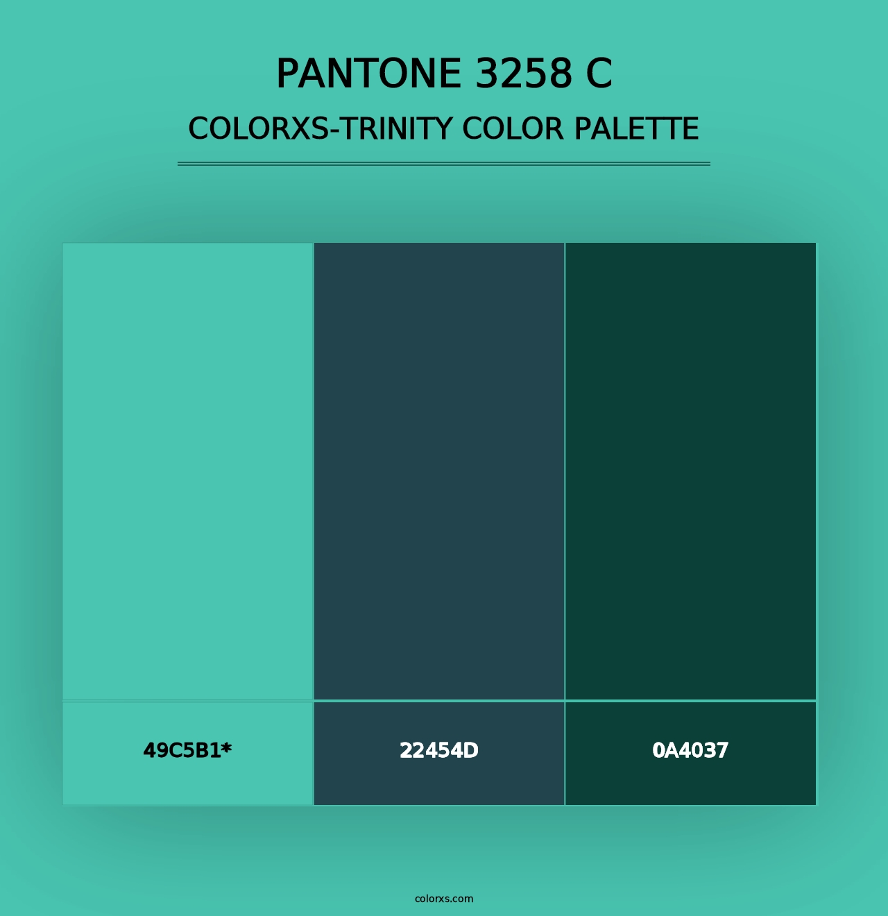 PANTONE 3258 C - Colorxs Trinity Palette