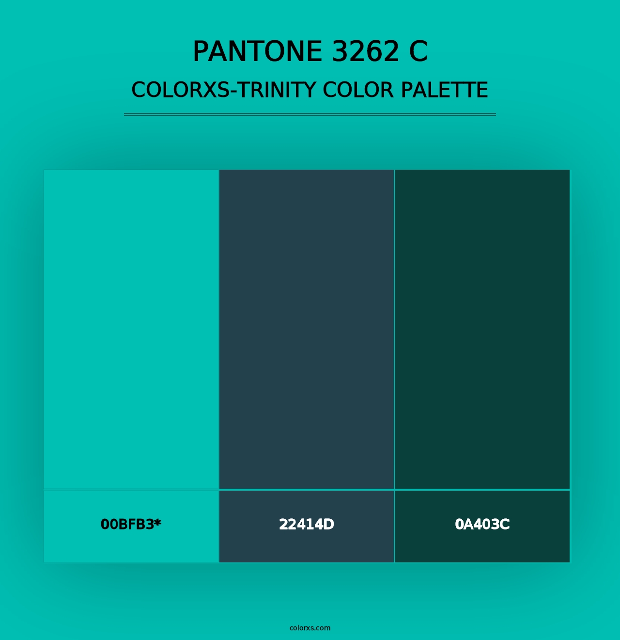 PANTONE 3262 C - Colorxs Trinity Palette