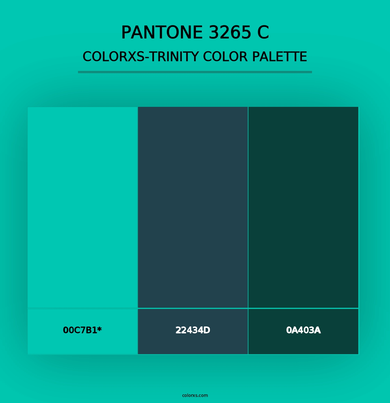 PANTONE 3265 C - Colorxs Trinity Palette