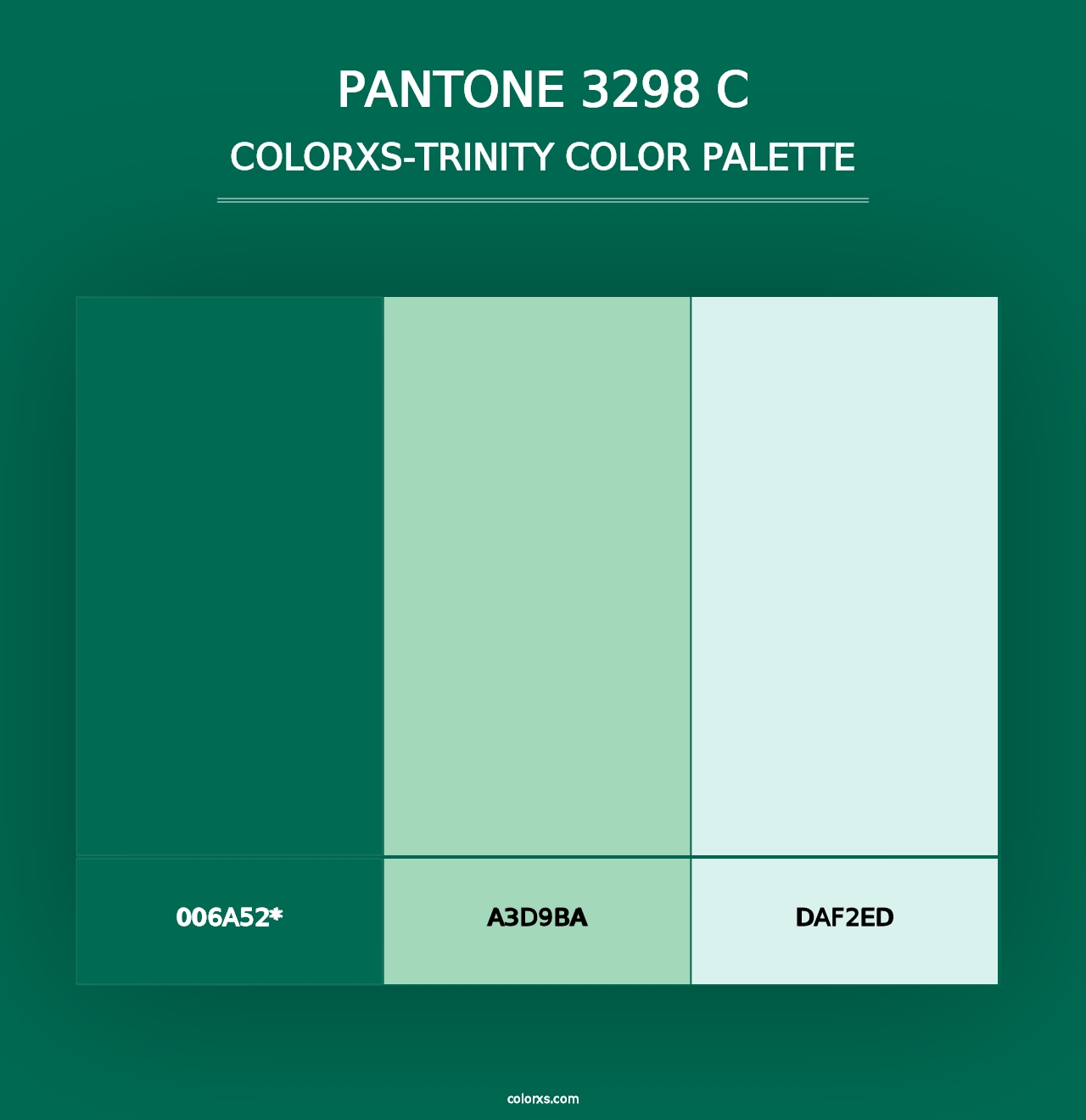 PANTONE 3298 C - Colorxs Trinity Palette