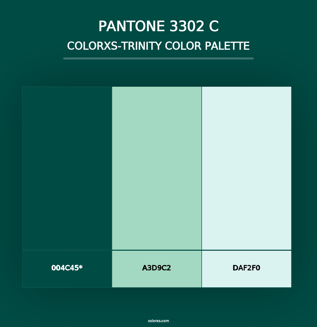 PANTONE 3302 C - Colorxs Trinity Palette