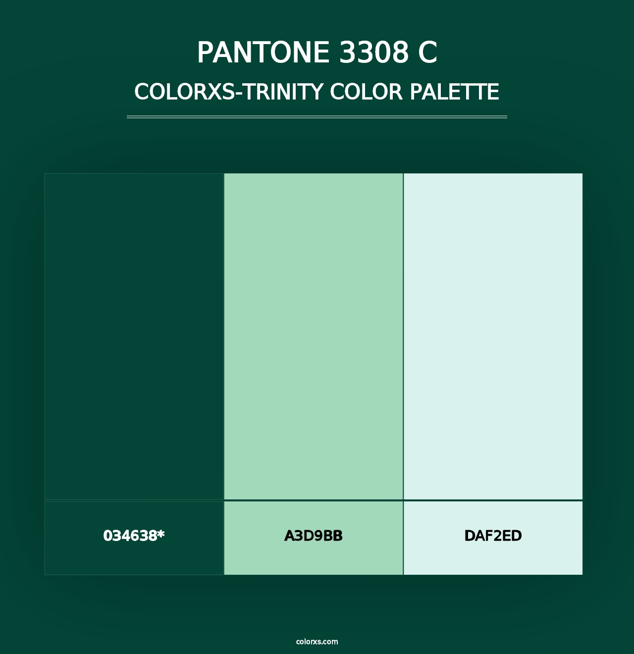 PANTONE 3308 C - Colorxs Trinity Palette