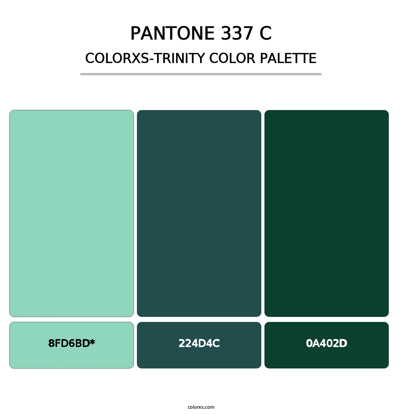 PANTONE 337 C - Colorxs Trinity Palette