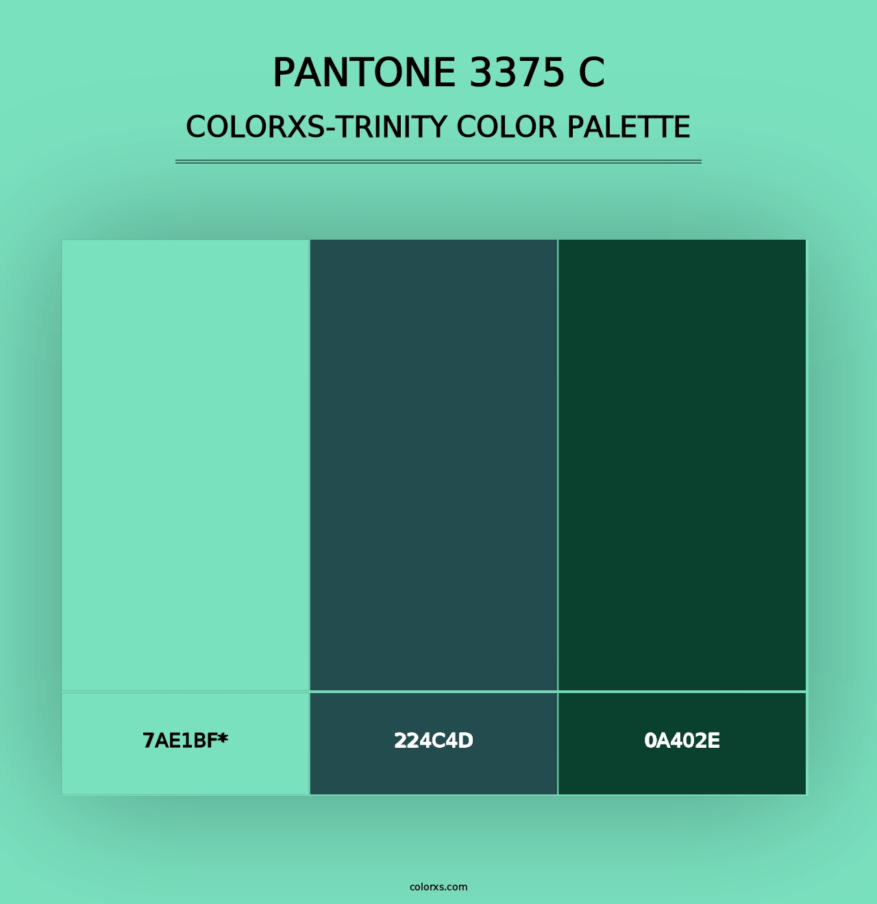 PANTONE 3375 C - Colorxs Trinity Palette