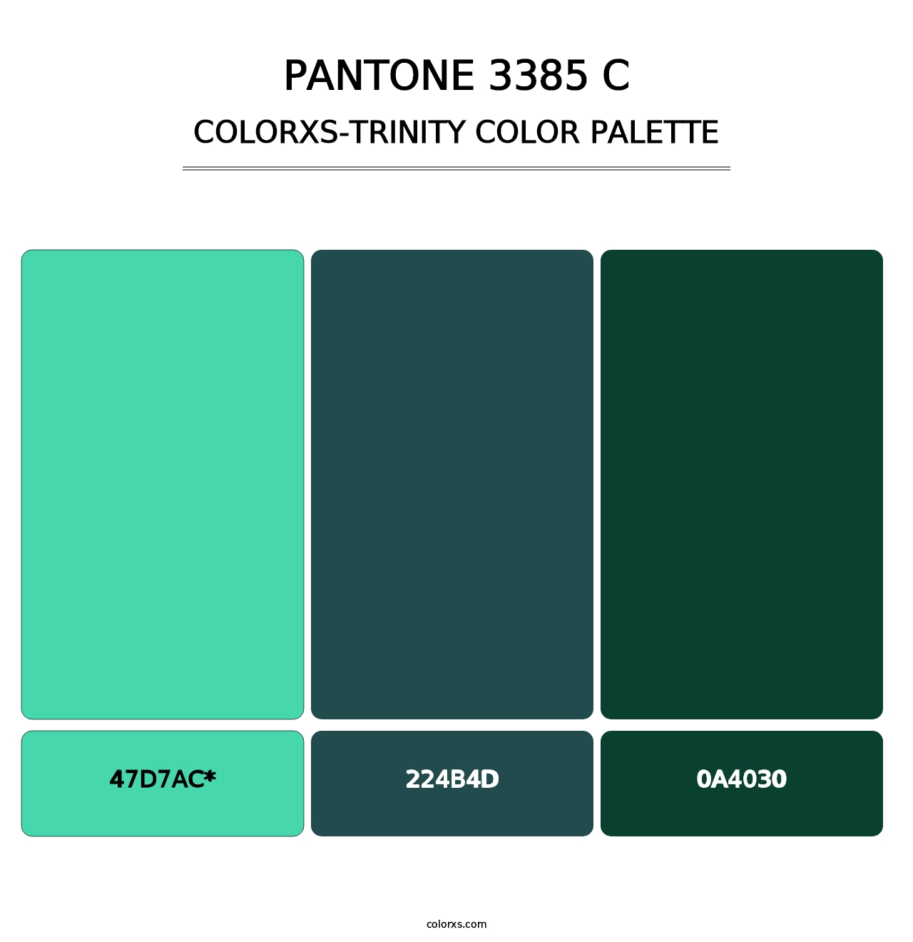 PANTONE 3385 C - Colorxs Trinity Palette