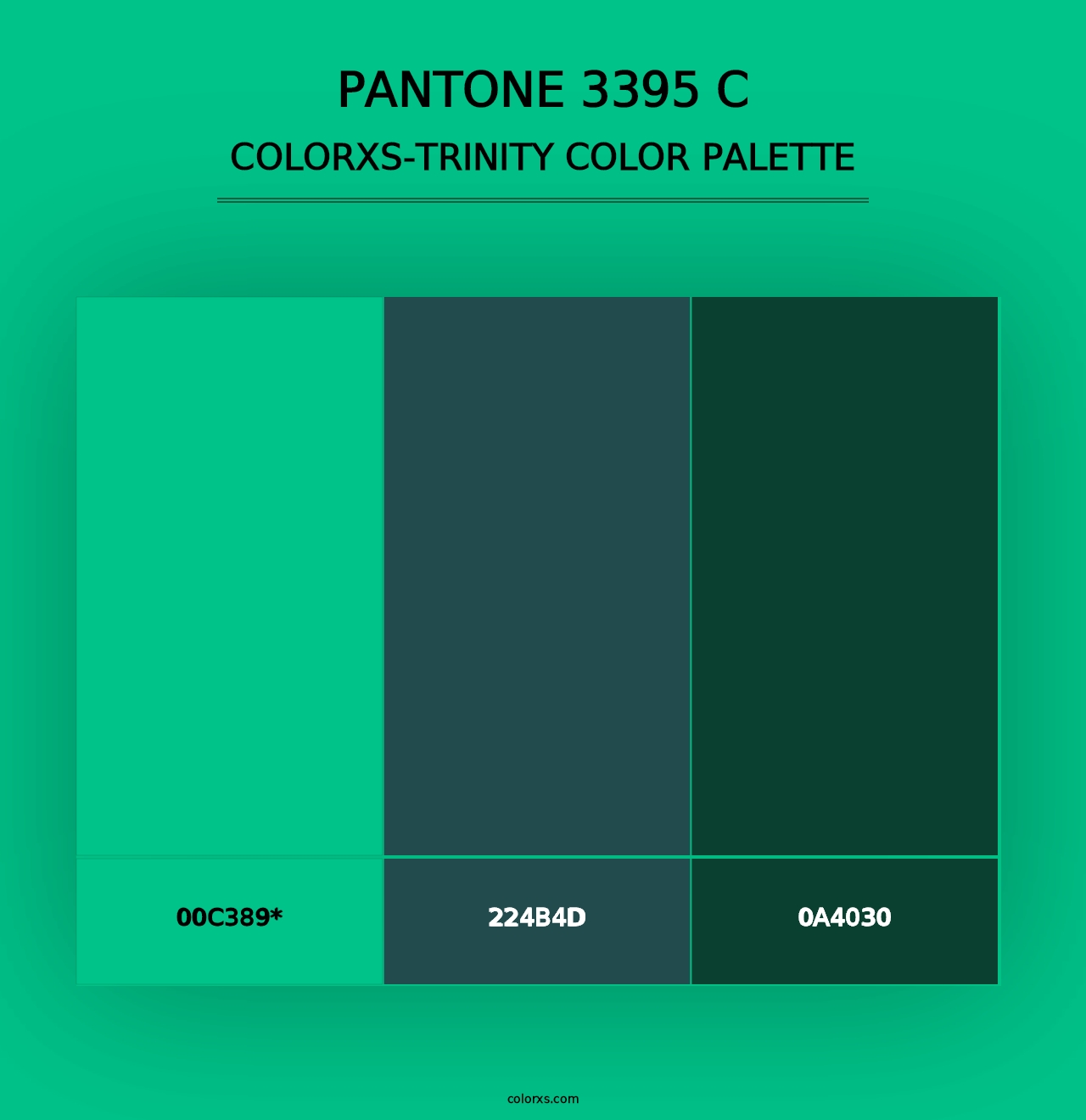 PANTONE 3395 C - Colorxs Trinity Palette