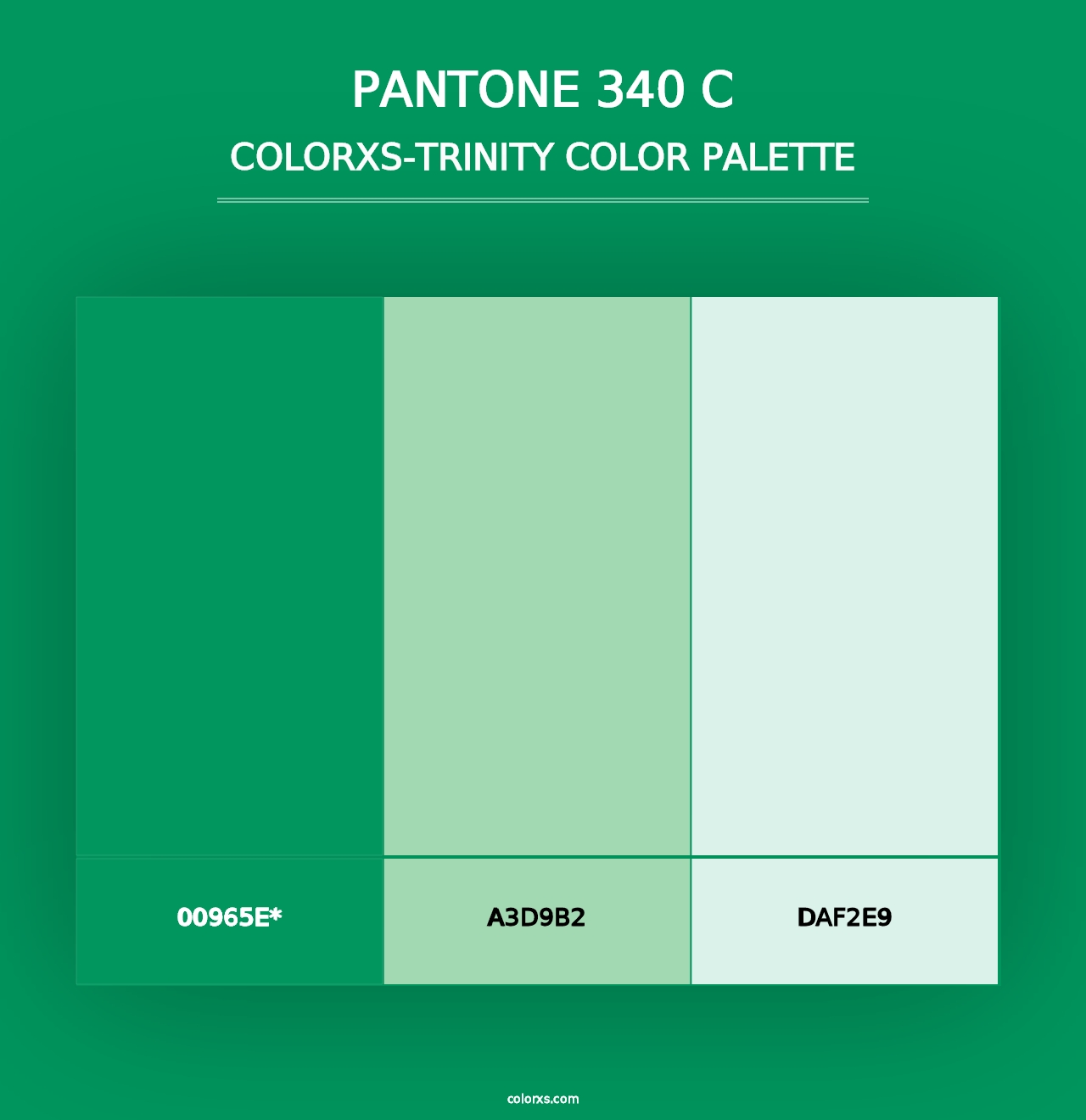 PANTONE 340 C - Colorxs Trinity Palette