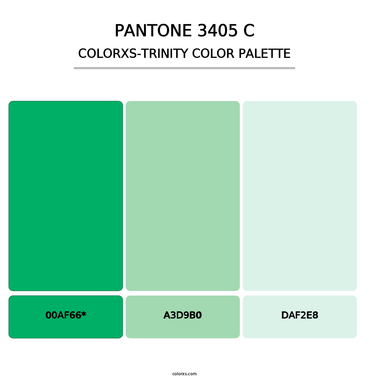 PANTONE 3405 C - Colorxs Trinity Palette