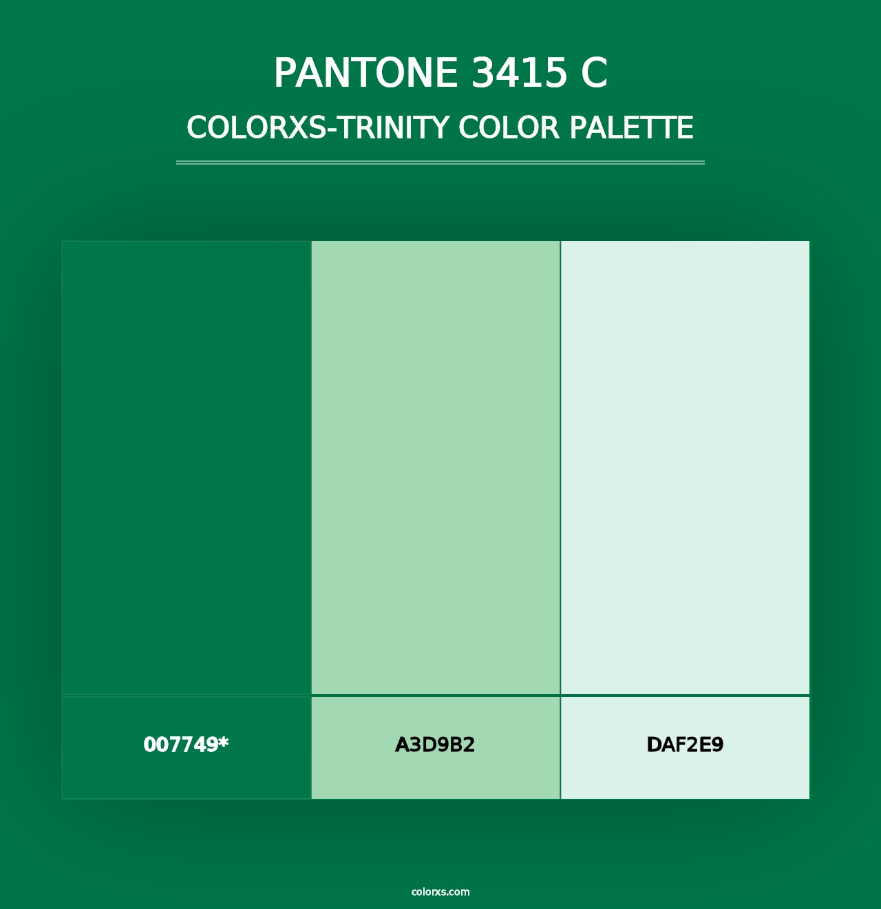 PANTONE 3415 C - Colorxs Trinity Palette